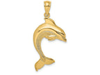 FJC Finejewelers 14k Yellow Gold Dolphin Jumping Charm