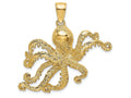 FJC Finejewelers 14k Yellow Gold Octopus Charm