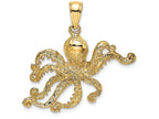 FJC Finejewelers 14k Yellow Gold Octopus Charm