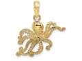 FJC Finejewelers 14k Yellow Gold Octopus Charm