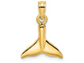 FJC Finejewelers 14k Yellow Gold Small Whale Tail Charm