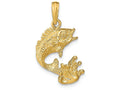 FJC Finejewelers 14k Yellow Gold Bass Fish Water Charm