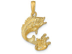 FJC Finejewelers 14k Yellow Gold Bass Fish Water Charm