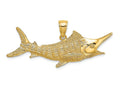 FJC Finejewelers 14k Yellow Gold Marlin Fish Charm