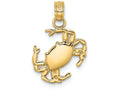 FJC Finejewelers 14k Yellow Gold Crab Hanging From Right Leg Charm