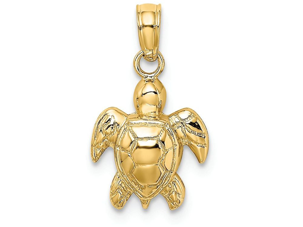 FJC Finejewelers 14k Yellow Gold Mini Sea Turtle Charm