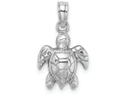 FJC Finejewelers 14k White Gold White Mini Sea Turtle Charm