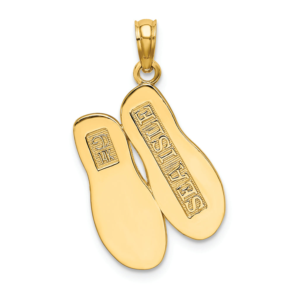 FJC Finejewelers 14k Yellow Gold Sea Isledouble Flip-floplarge Charm