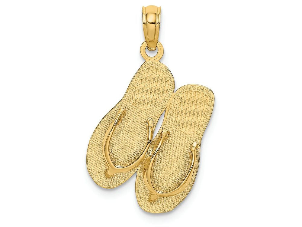 FJC Finejewelers 14k Yellow Gold Sea Isledouble Flip-floplarge Charm