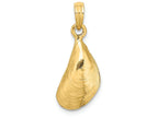 FJC Finejewelers 14k Yellow Gold 3d Mussel Shell Charm
