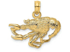FJC Finejewelers 14k Yellow Gold  Crawfish Textured Charm