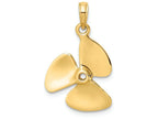 FJC Finejewelers 14k Yellow Gold 3d Three Blade Propeller with Center Hole Charm