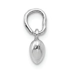 FJC Finejewelers 14k White Gold Solid Polished Plain Puffed Heart Charm
