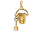 FJC Finejewelers 14k Yellow Gold Myrtle Beach Bucket with Shovel Charm