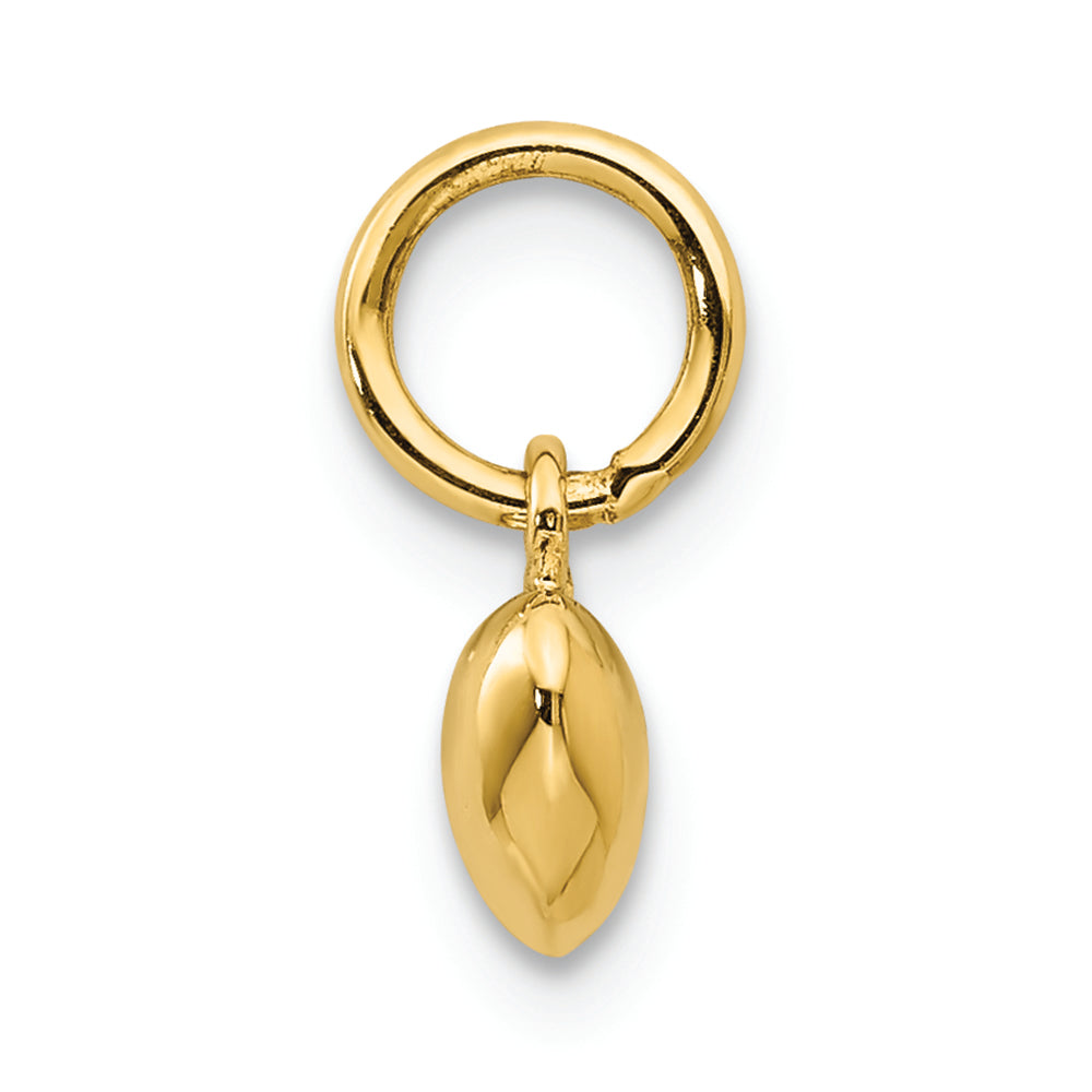 FJC Finejewelers 14k Yellow Gold Solid Polished Plain Puffed Heart Charm