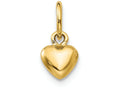 FJC Finejewelers 14k Yellow Gold Solid Polished Plain Puffed Heart Charm