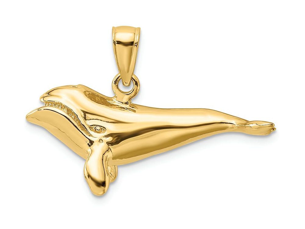 FJC Finejewelers 14k Yellow Gold 3d Bowhead Whalehigh Polished Charm
