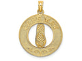 FJC Finejewelers 14k Yellow Gold Cape May On Round Frame with Flip-flop Center Charm