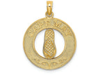 FJC Finejewelers 14k Yellow Gold Cape May On Round Frame with Flip-flop Center Charm
