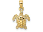 FJC Finejewelers 14k Yellow Gold 3d Mini Sea Turtle Charm