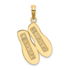 FJC Finejewelers 14k Yellow Gold Turks Caicosdouble Flip-floplarge Charm