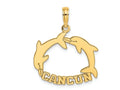 FJC Finejewelers 14k Yellow Gold Cancun with Double Jumping Dolphins Charm