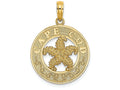 FJC Finejewelers 14k Yellow Gold Cape Cod On Round Frame with Starfish Center Charm