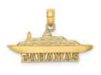 FJC Finejewelers 14k Yellow Gold Bahamas Cruise Ship Charm