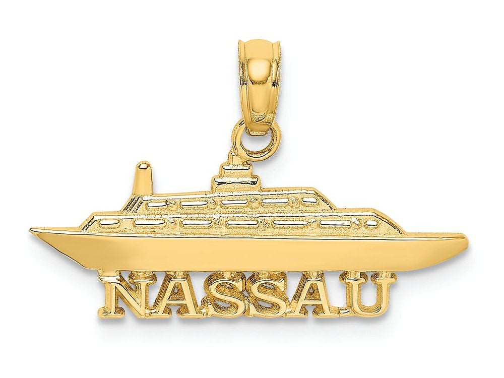 FJC Finejewelers 14k Yellow Gold Nassau Under Cruise Ship Charm