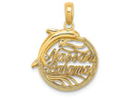 FJC Finejewelers 14k Yellow Gold Nassau Bahamas Disk withdolphin Charm