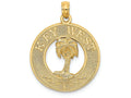 FJC Finejewelers 14k Yellow Gold Key West On Round Frame with Palm Tree Center Charm
