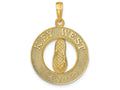 FJC Finejewelers 14k Yellow Gold Key West On Round Frame with Flip-flop Center Charm