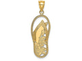 FJC Finejewelers 14k Yellow Gold Dolphin Flip-flop [] Charm