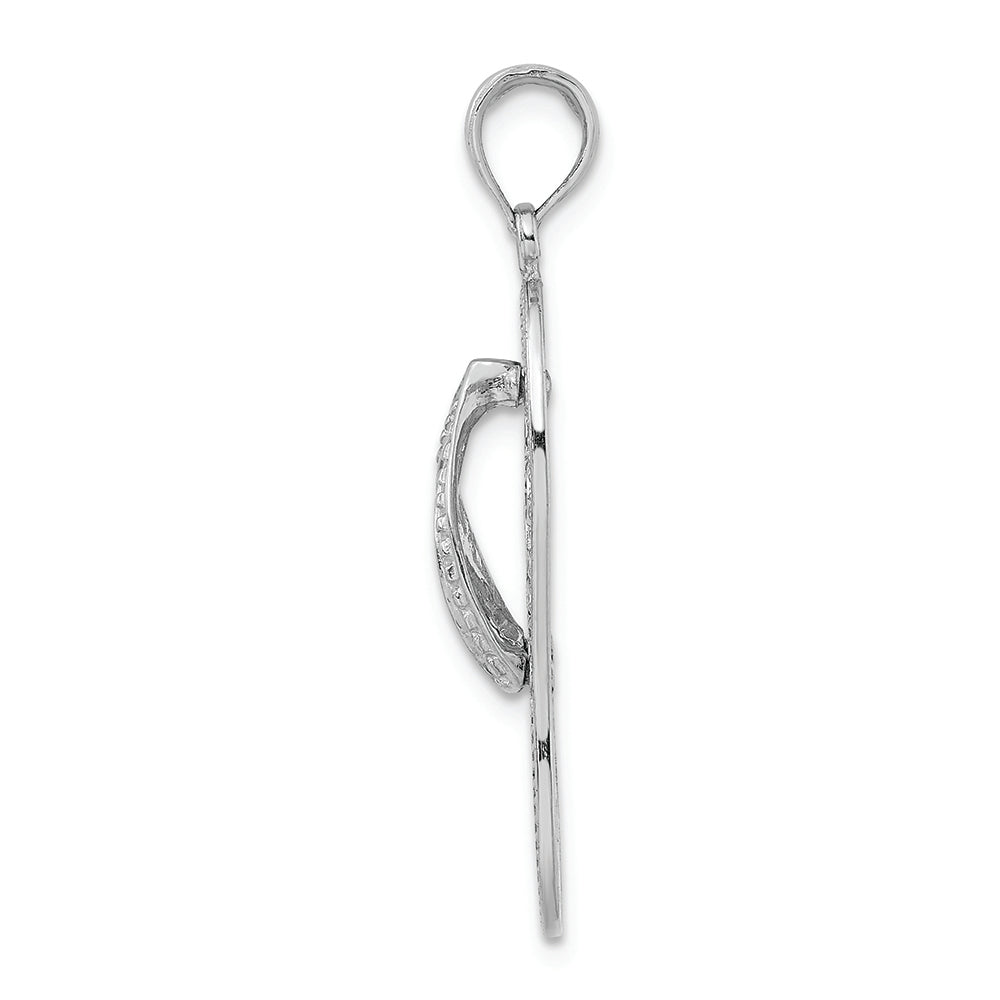 FJC Finejewelers 14k White Gold Multi Flower Flip-flop [] Charm