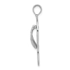 FJC Finejewelers 14k White Gold Multi Flower Flip-flop [] Charm