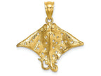 FJC Finejewelers 14k Yellow Gold Spotted Eagle Ray with Holes Charm