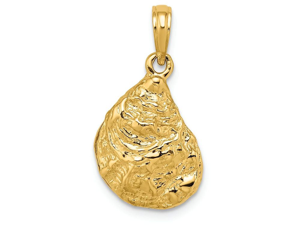FJC Finejewelers 14k Yellow Gold 3d Oyster Shell Charm