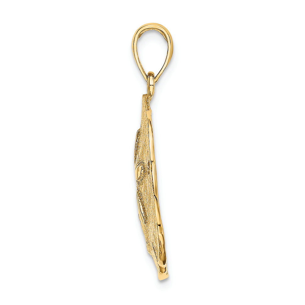 FJC Finejewelers 14k Yellow Gold Sand Dollar Charm