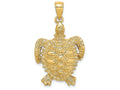 FJC Finejewelers 14k Yellow Gold Sea Turtle with Spiny Shell Charm