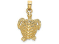 FJC Finejewelers 14k Yellow Gold Sea Turtle Charm