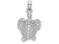 FJC Finejewelers 14k White Gold Sea Turtle Charm