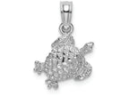 FJC Finejewelers 14k White Gold Sea Turtle Charm