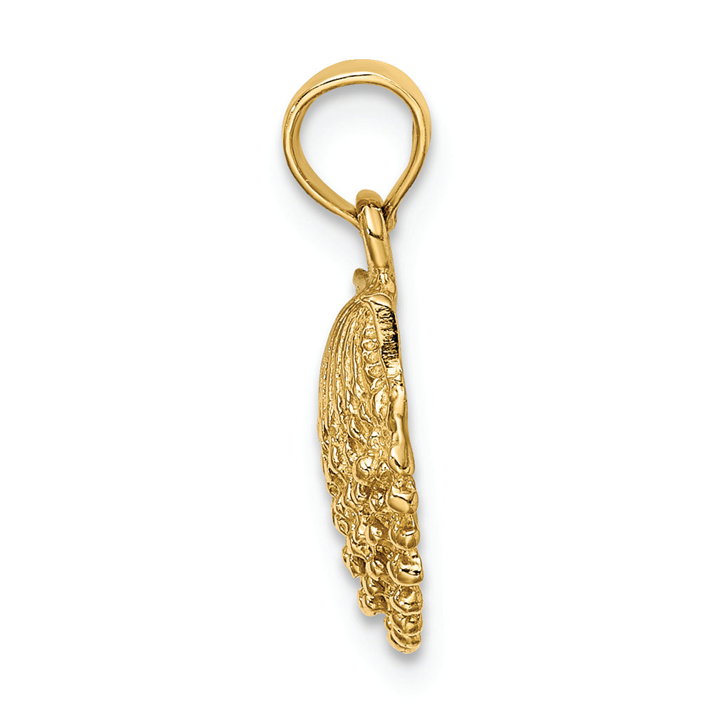 FJC Finejewelers 14k Yellow Gold Beaded Scallop Shell Charm