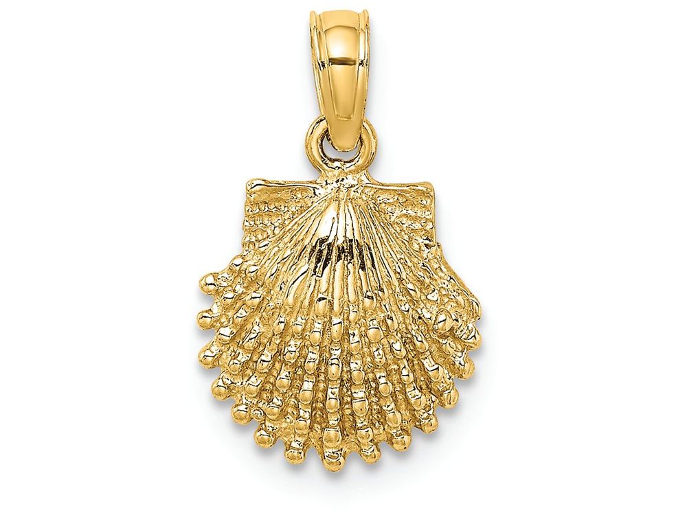 FJC Finejewelers 14k Yellow Gold Beaded Scallop Shell Charm