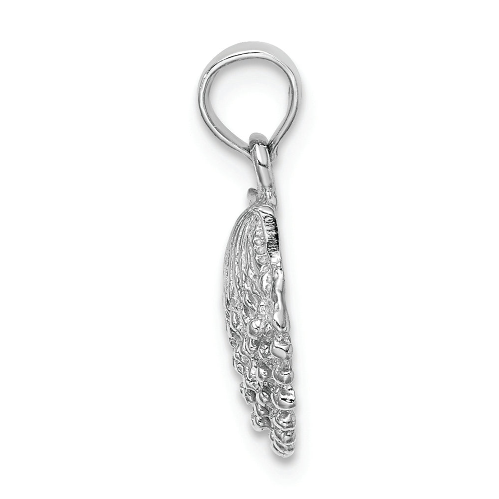 FJC Finejewelers 14k White Gold Beaded Scallop Shell Charm