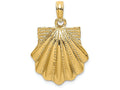 FJC Finejewelers 14k Yellow Gold Scallop Shell Polish Charm