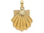 FJC Finejewelers 14k Yellow Gold Scallop Shell Polish Charm