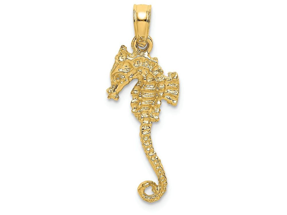FJC Finejewelers 14k Yellow Gold 3d Seahorse Thin Tail Charm