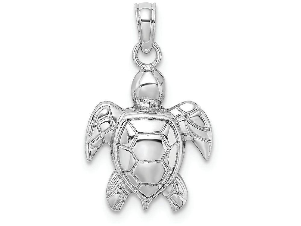 FJC Finejewelers 14k White Gold White Sea Turtle Charm