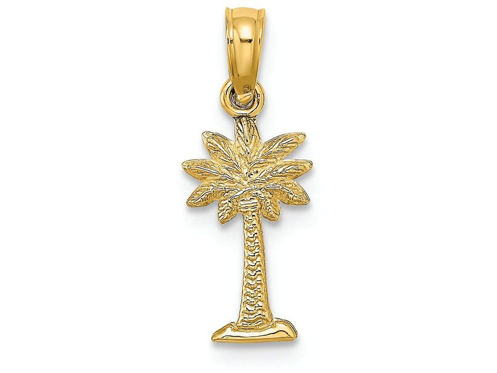 FJC Finejewelers 14k Yellow Gold Mini Palmetto Palm Tree Charm